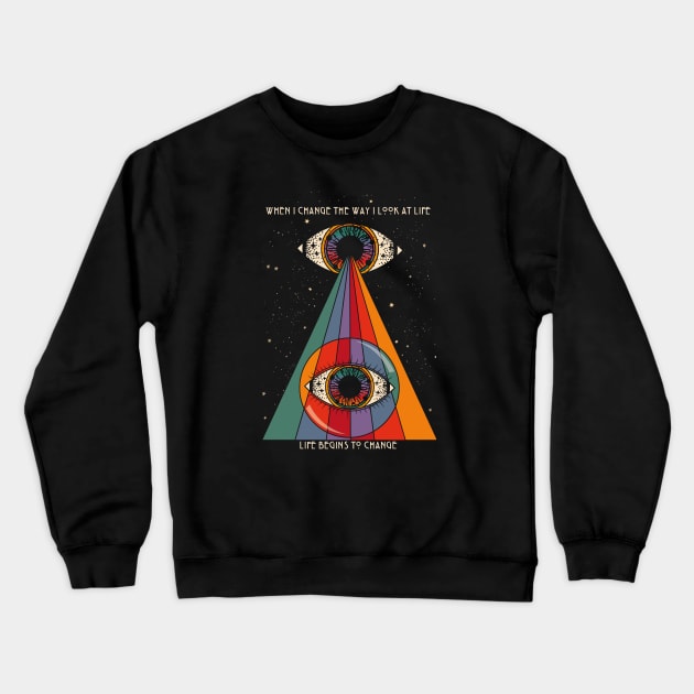 LIFE BEGINS Crewneck Sweatshirt by Inktally